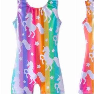 Girls Unicorn Rainbow Leotard